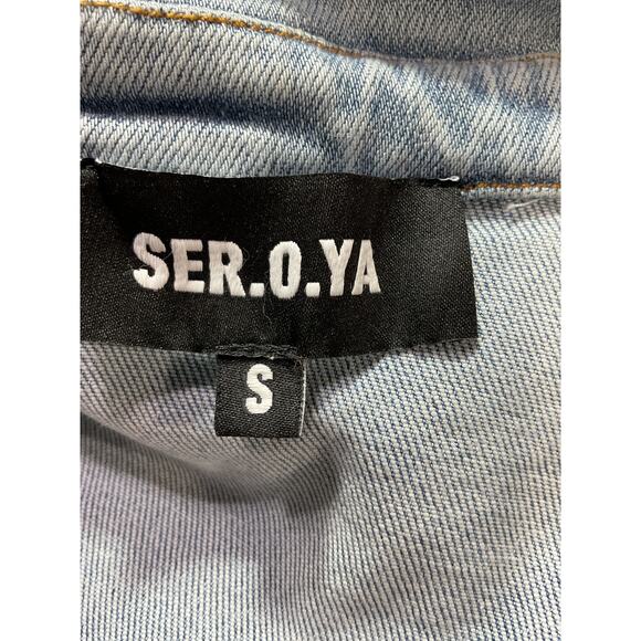 Ser.O.Ya 'Judith' Blue Vintage Stretch Romper Size S - Picture 4 of 5